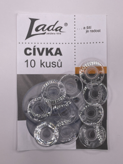 Cívka spodní nitě Lada 10 ks L30, L60, 83C0, Q60B, H73A,L65, L75, L90, 986, SCM986, SCM8600, SCM269, KB168, 827-39, 730